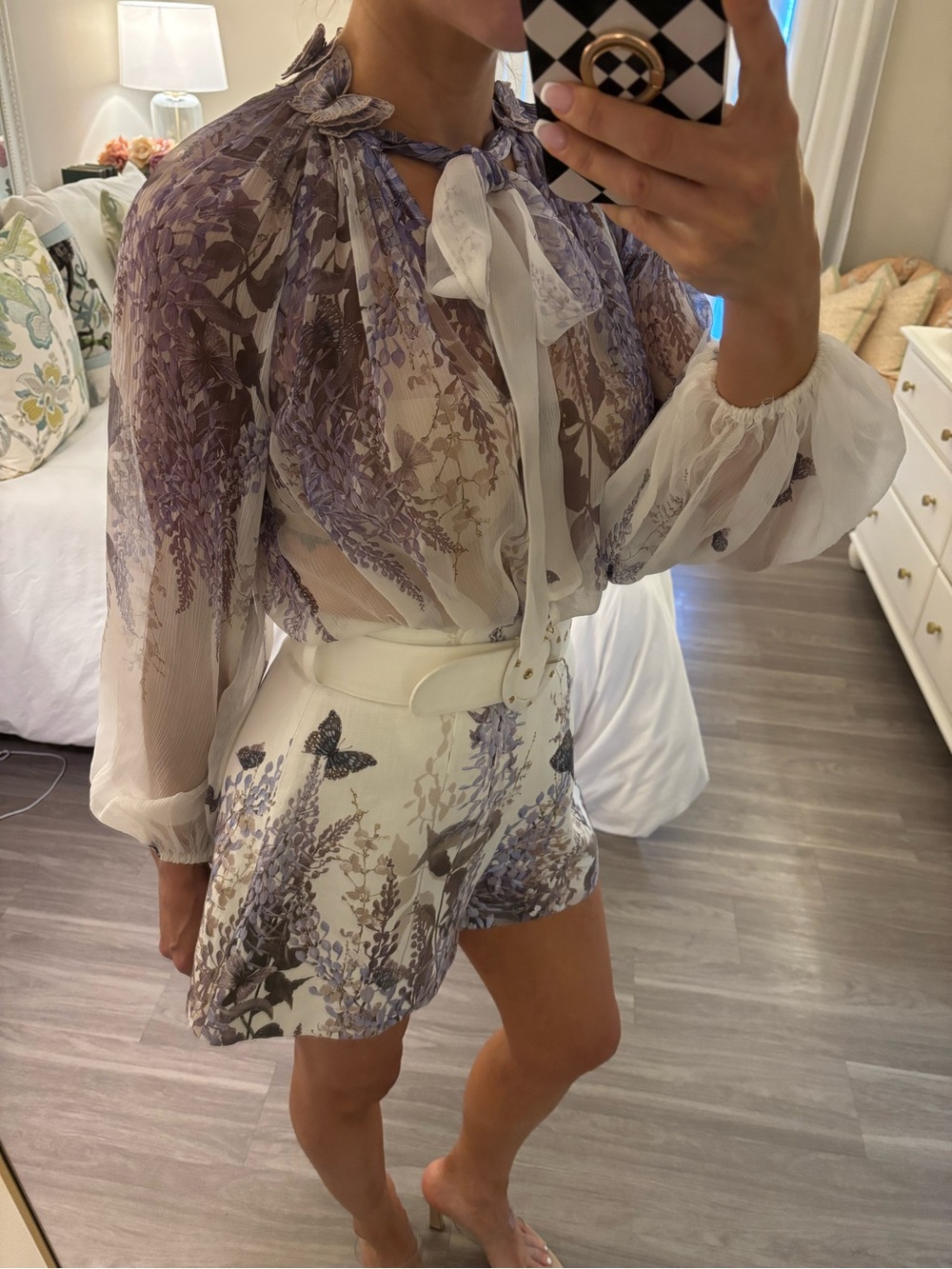 🦋 ZIMMERMANN Luminous Wisteria Butterfly Print Two-Piece Set 🦋 - Picture 4 of 13